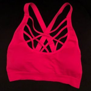 Victoria Secret Red Criss Cross Sports Bra